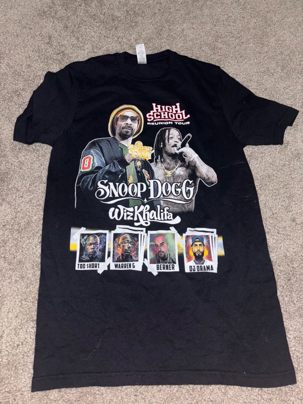 Snoop Dogg and Wiz Khalifa High School Reunion Tour Graphic Tee Black